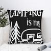 Camping ist meine Therapie Kissenbezug Vintage Kissenbezug für Sofa Couch Bett Wohnzimmer Weiche Kissenbezüge Geschenk
