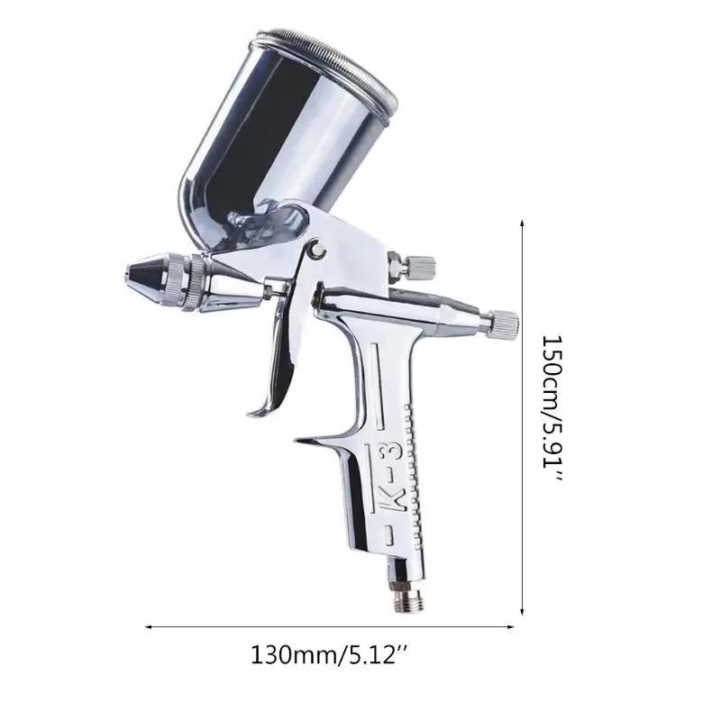Professional Mini 125ml Air Spray Gun 0.5mm Nozzle Pneumatic Airbrush Kit for Car Painting Furniture Refinishing DIY Repair