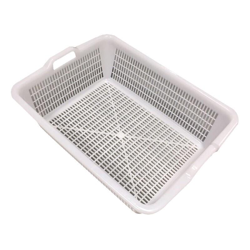 Homeglen White Plastic Square Drain Basket