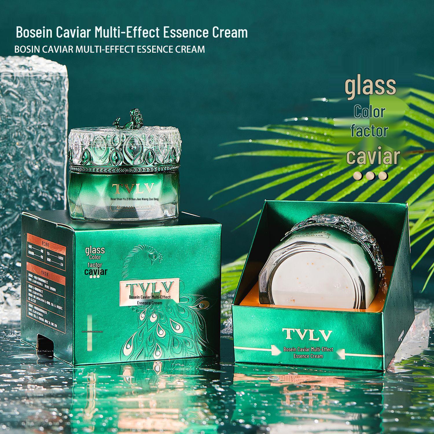 TVLV Bosein Caviar Multi-Effect Hydrating & Brightening Face Cream - Moisturizing, Nourishing, Fast Absorption. Bosein Caviar Multi-Effect Essence Cream