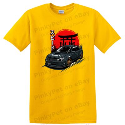 Speed Car Graphic T Shirt Japanese Style Race Tee Vintage Automotive Art