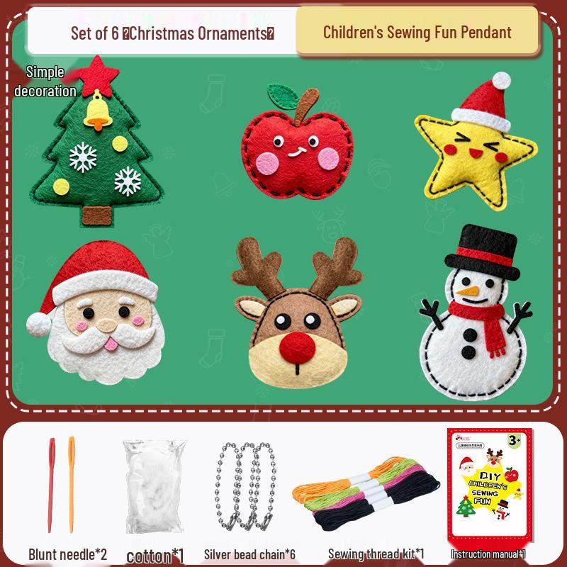 

Kid s Creative Sewing Pendant Kit - Educational Non-woven Fabric Craft for Early Learning