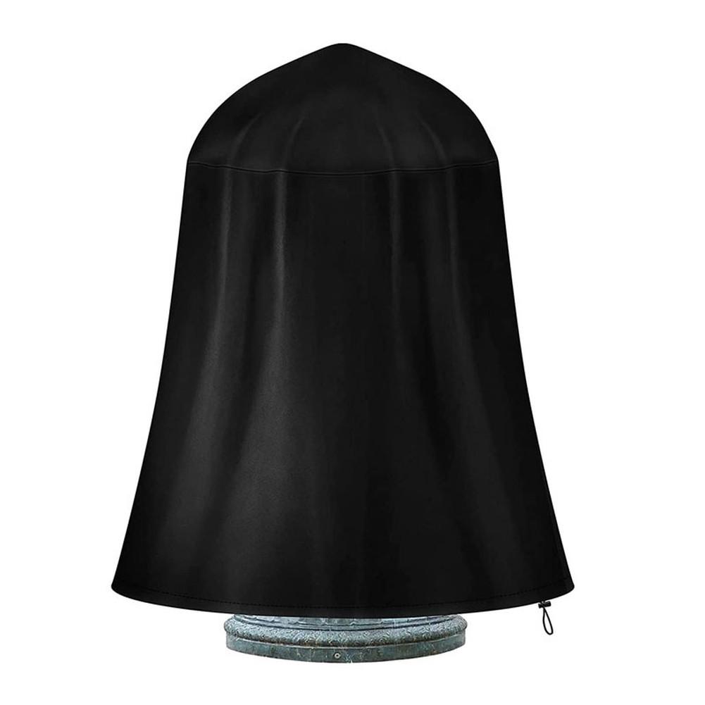 Outdoor Garden Fountain Cover 420D Oxford Waterproof Dustproof Round Bird Bath Protector For Round Fountains Furniture Covers