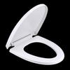 White PP Toilet Seat with SmoothClose Hinges Easy to Install QuickDetach Design for
