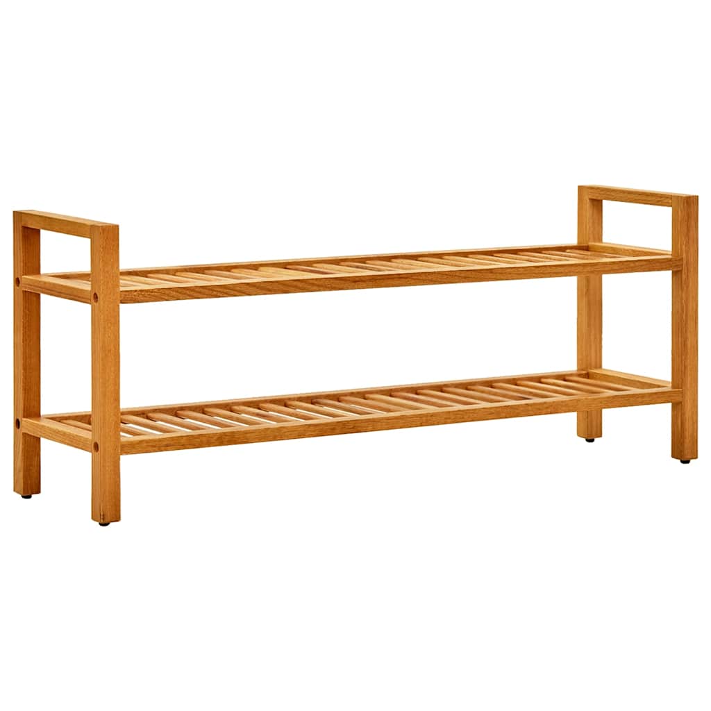 Vidaxl Stojak Na Buty Z 2 Półkami, 100X27X40 Cm, Lite Drewno Dębowe
