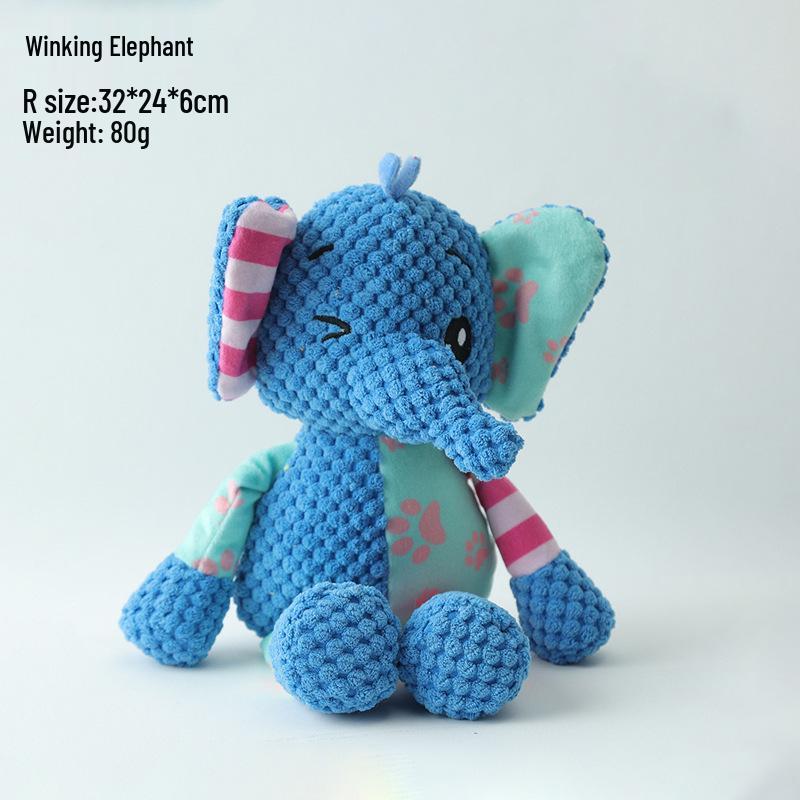 Durable Cartoon Elephant Teething Toy for Pets