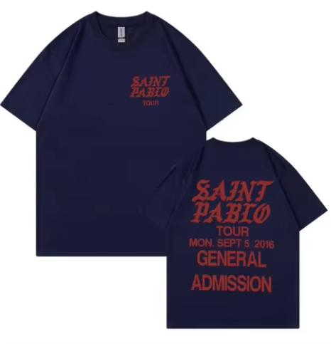Rap-Sänger Tour Konzert Letterprint T-Shirt Für Unisex Und Unisex Popmusik Retro Und Locker Geschnittenes Kurzarm-T-Shirt