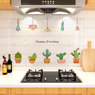 Waterproof and Oil-Proof Self-Adhesive Fireproof Kitchen Wall Stickers for Range Hoods