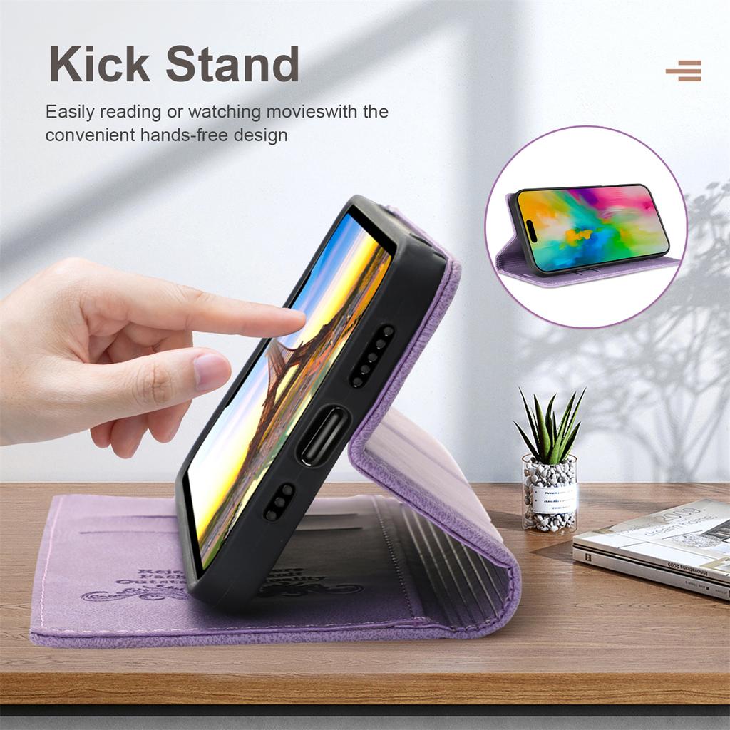 For iPhone 17 Wallet Case Magnetic Closing Leather Phone Cover