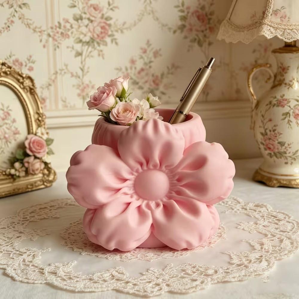 Makeup Brush Bin 3D Printed Pen Stand Simulation Floral Model  Home Table Settings