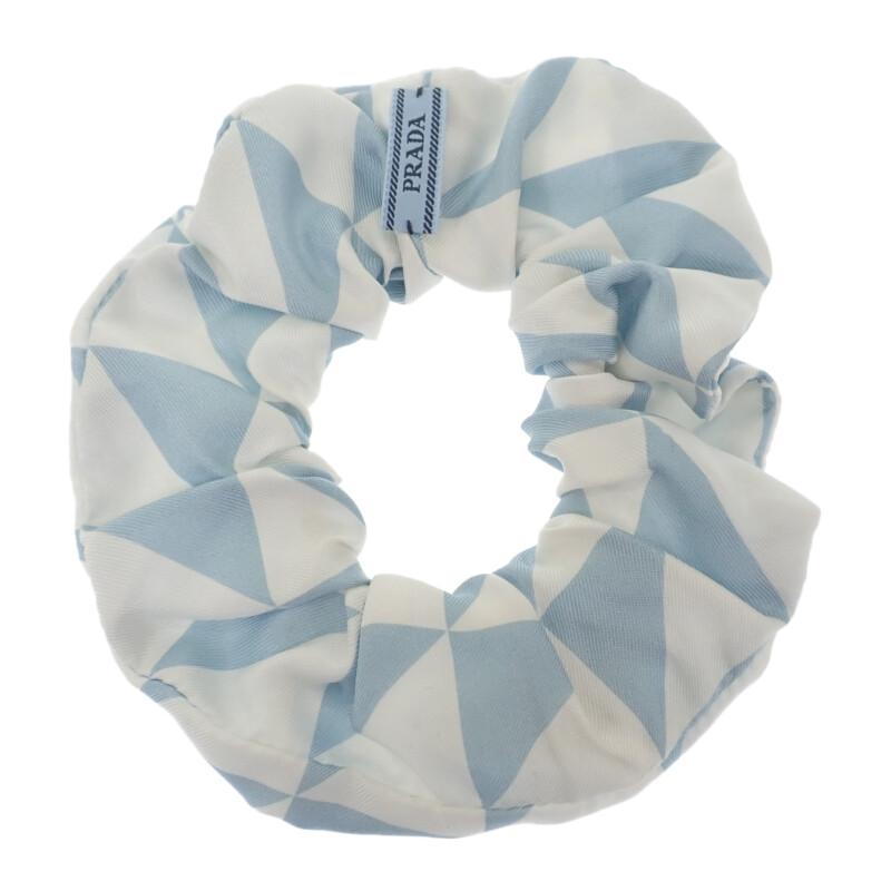 PRADA  1IF015_2DTP_F0X24 hair accessory blue/white silk Women