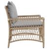 Garden Chair with Cushion Beige 73 X 61 X 77 Cm Poly Rattan