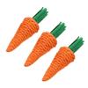 3x Carrot Hamster Chew Toy Rattan Cleaning Teeth Pet Cage Accessories for Hamster Chinchillas Rabbits Small Animal top sale