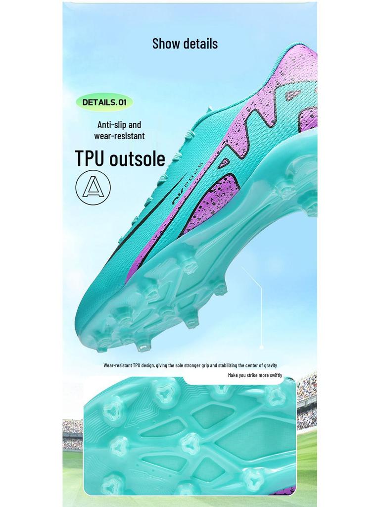 Футбольні бутси Ronaldo AG TF для дорослих та молоді: Чоловічі та жіночі професійні довгі шипи для тренувань