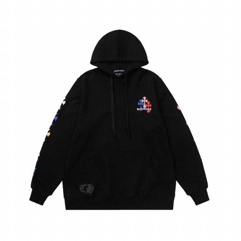 803 CHROME HEARTS 2025 Autumn and Winter New Plus Size Classic Style Logo Hooded Sweatshirt, Suitable for Couples To Wear