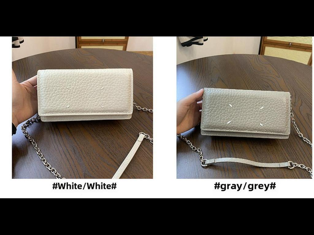 Genuine Leather Women's Chain Bag 2024 - Korean & Japanese Fashion Small Oblique Shoulder Bag, First Layer Cowhide, Niche Design