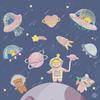 Self-adhesive Cute Cartoon Space Astronaut & Planet Embroidery Patch for Clothes & Bags