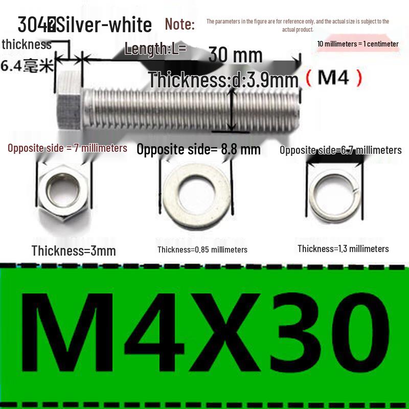 304 Stainless Steel Hex Head Bolt & Nut Assortment