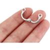 2Pcs Silver Parrot Foot Rings, Bird Leg Rings Metal Bird Foot Ring Outdoor Fly Training Parrot Leg Bands Birds Opening Clip(Inner Diameter 5.5 mm),