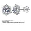1 Pair Stud Earrings Hexagonal White Cubic Zirconia Geometric Shape Ear Studs Hexagonal Geometric Earrings Jewelry Gift