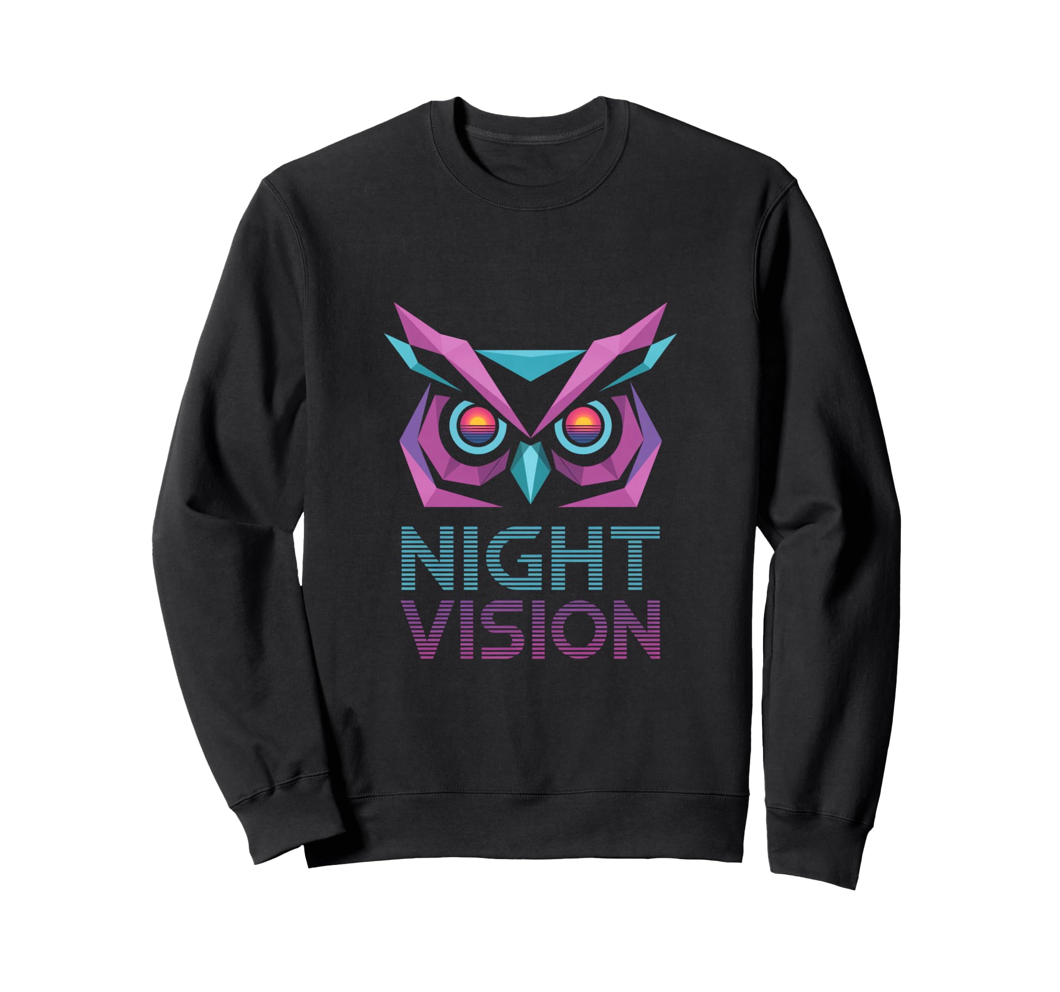 Night Vision Owl NIGHT VISION Cyberpunk Night Owl Gamer Sweatshirt