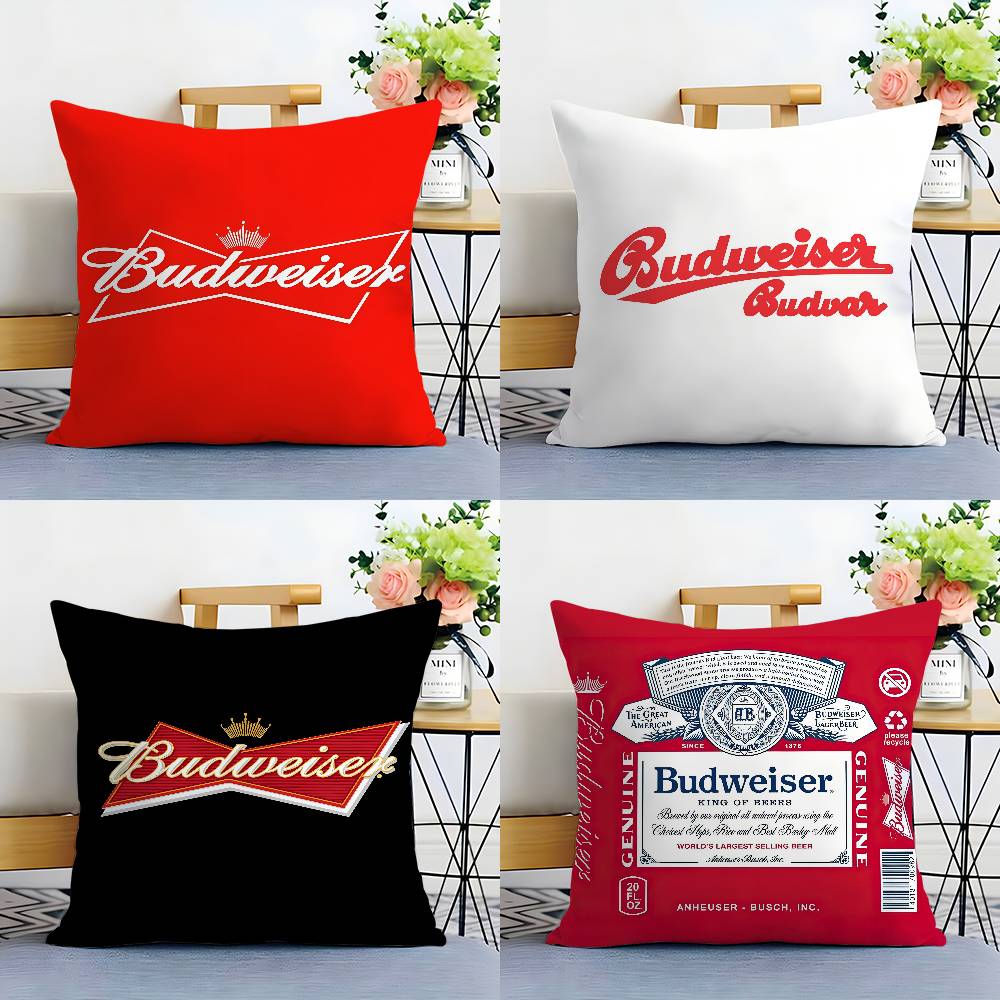 B-Budweiser B-Budvar Tschechischer Kissenbezug Sofa Wohnzimmer Schlafzimmer Beidseitiger Druck Quadratisches Kissen Nickerchenkissen Kissenbezug
