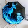 0106 Glowing Animals  Pattern, Automatic Folding Umbrella, Portable and Foldable Design, 8 Ribs, a Christmas or Birthday Gift.
