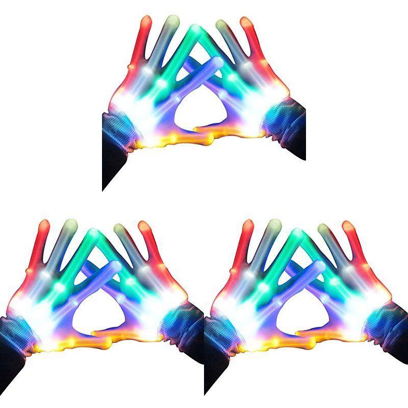 Quality Led Gloves With Luminous Core And Versatile Color Modes For Parties**