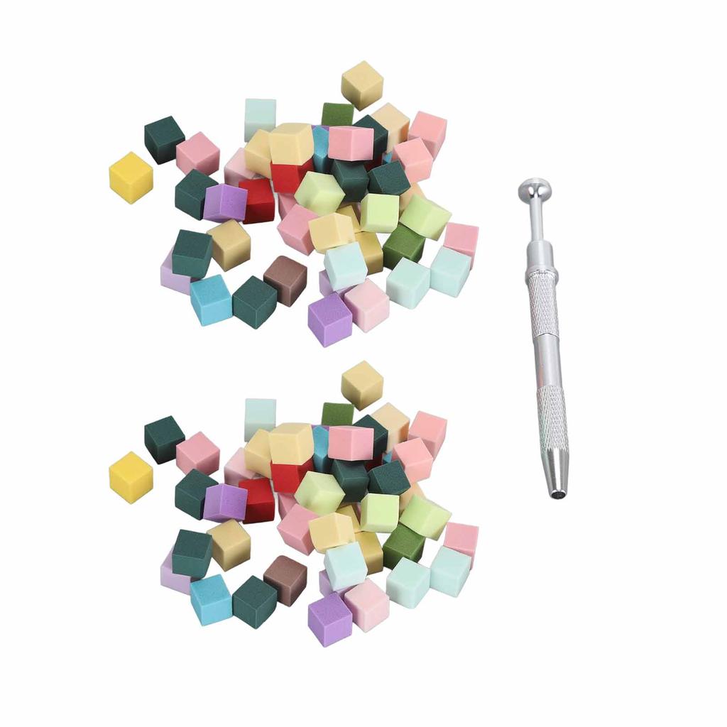 100Pcs Nail Art Soft Sponge Versatile Portable Mini Nail Block Buffer Polisher File Tofu Cubes with