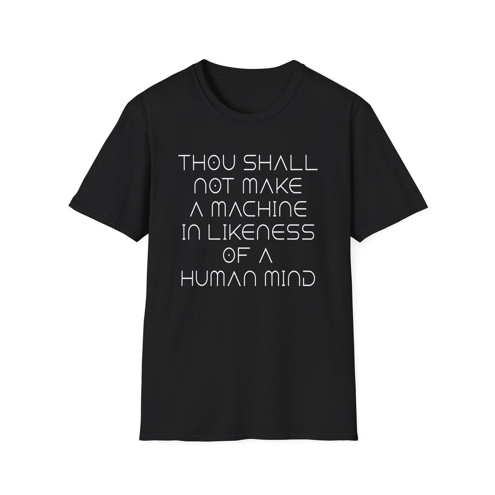 Thou Shalt Not Make A Machine In The Likeness Of A Human Mind Shirt, Dune Inspired Tee, Butlerian Jihad Shirt, Anti AI Tee 3XL