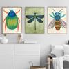 Interesting Retro Natural Cartoon Insect Art Poster Canvas Printing Living Room Bedroom Children's Room Home Decoration Gift