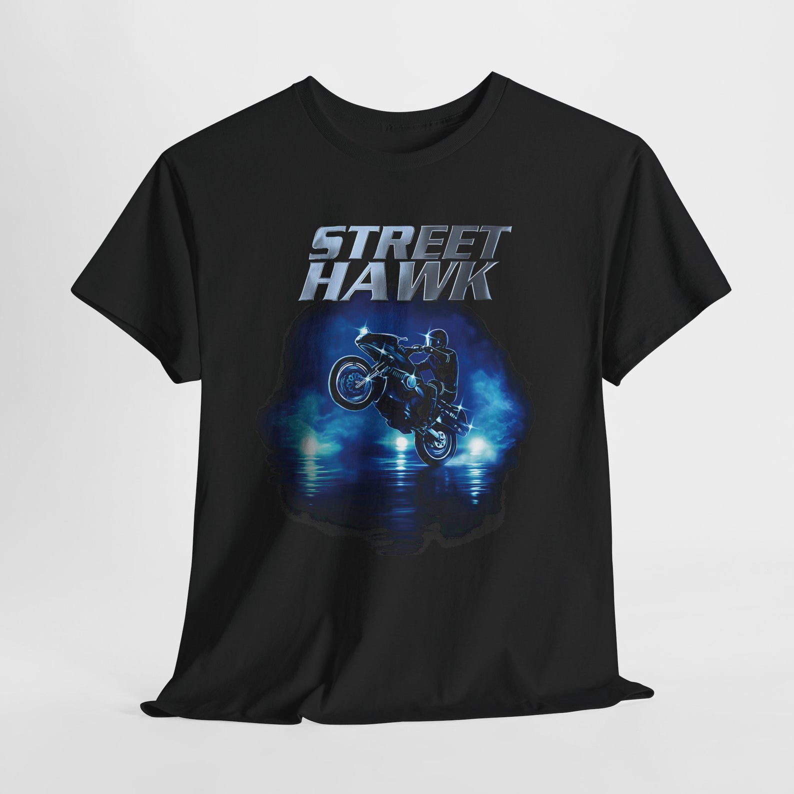 Street Hawk Retro TV Show Navy Black Tees T-Shirt Size S-5XL S