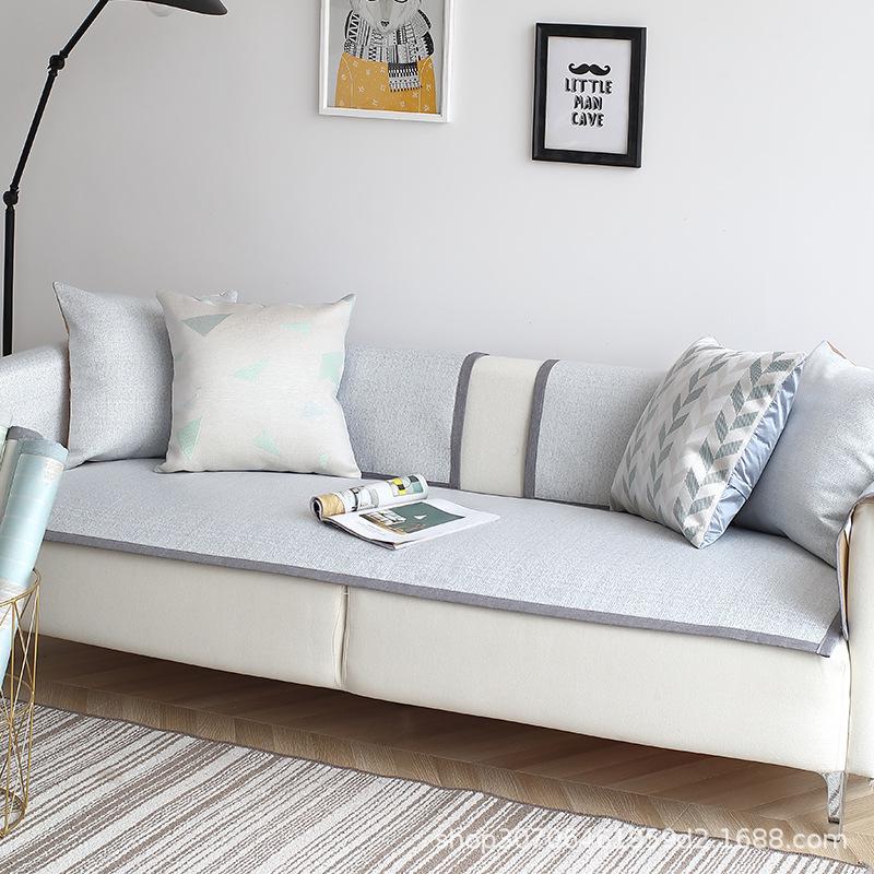 Sofa Cushion Summer Mat Non-Slip Ice Silk Rattan Mat Summer Living Room Cool Cushion Sofa Cover Cover Cloth