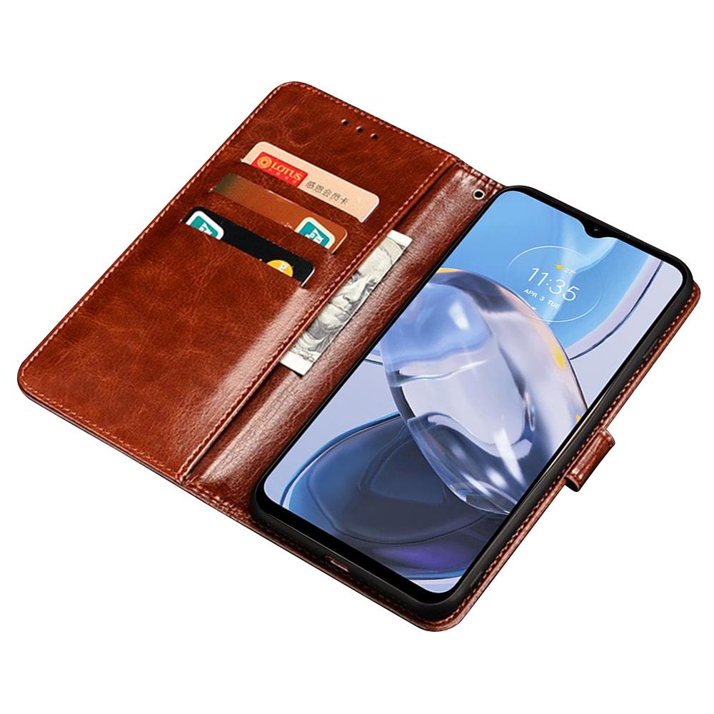

IDEWEI Phone Shell For Motorola Edge 40 Neo 5G Case Slim-Fit PU Leather Wallet Phone Cover Black