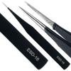 Rosfix Set of 10 Precision Tweezers In a Case – Acid Resistant | Hardened Tips | Anti-magnetic and Precise