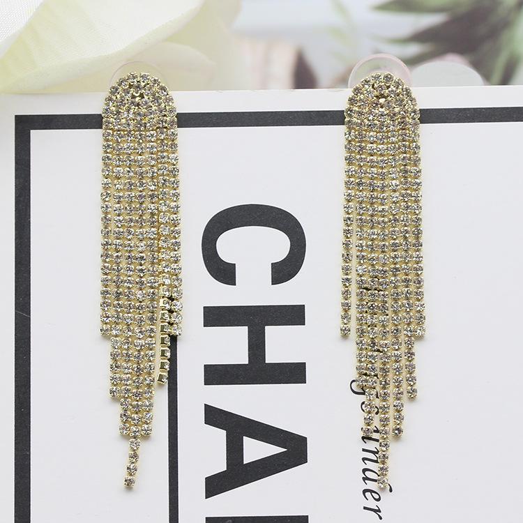 Ohrringe mit S925 Silbernadel und Diamantquasten - Funkelnder Hochzeitsschmuck