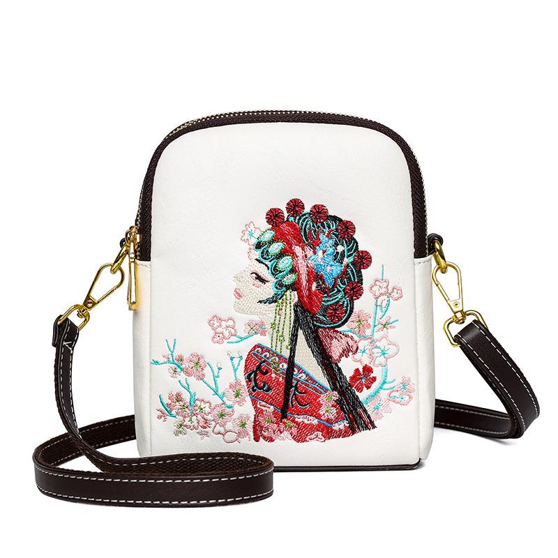 Retro Fashion Hundred Large Capacity Soft Embroidery Women's Backpack, Ethnic Style Travel Tote Shoulder Bag