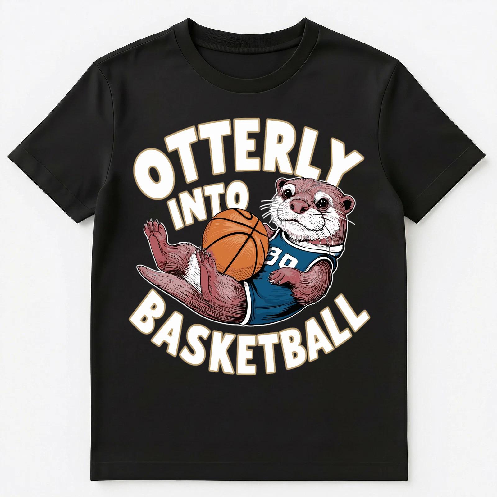 Funny Otter Basketball Pun Unisex T-Shirt M