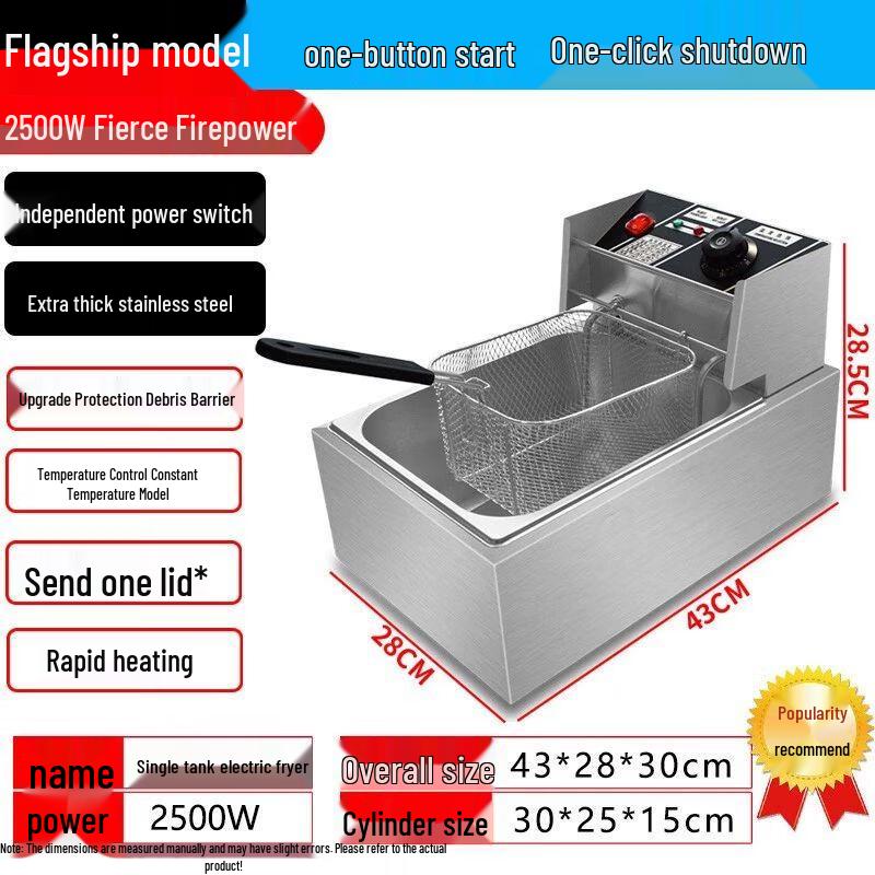 Commercial Electric Deep Fryer with Temperature Control