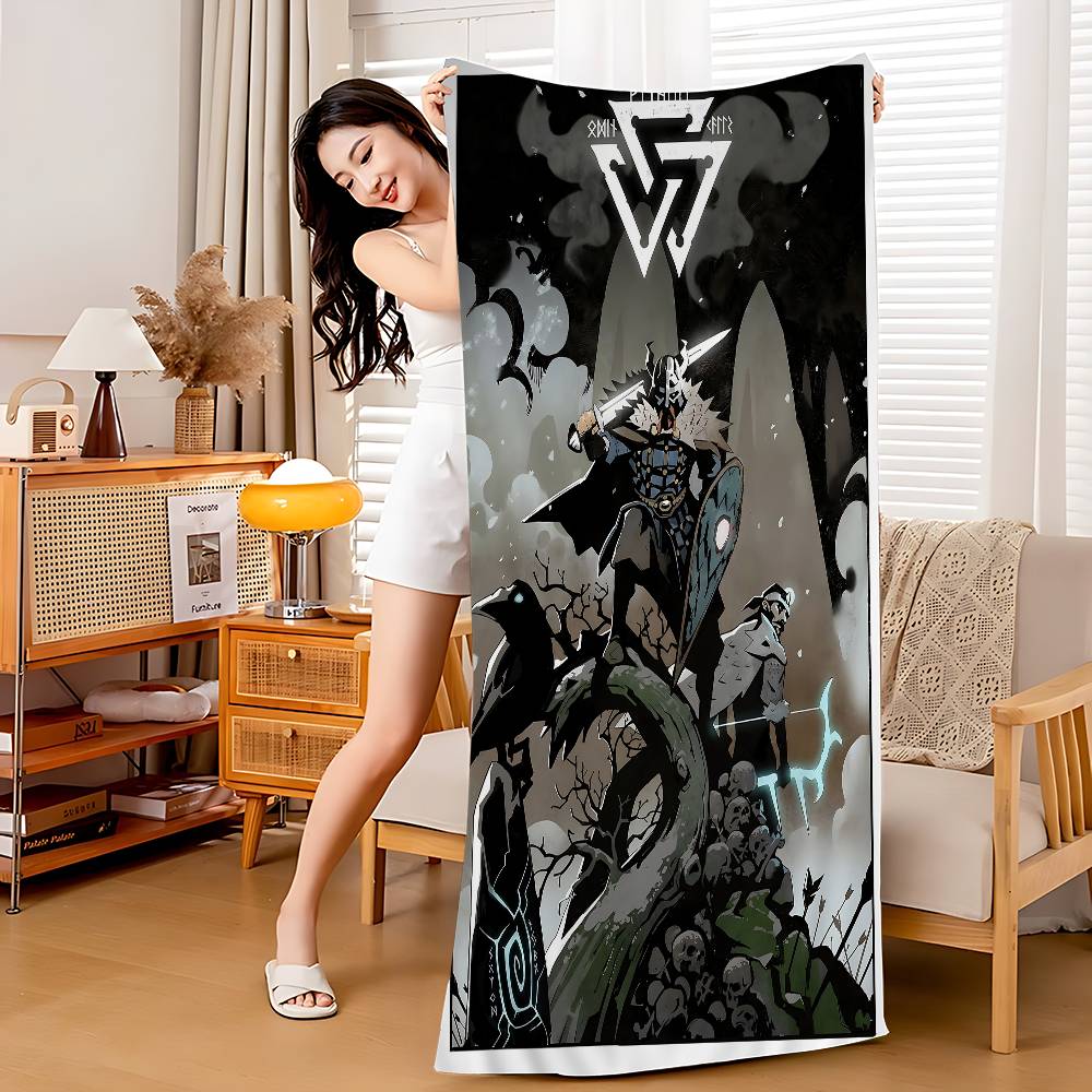

Video Game V-Valheim Microfiber Beach Towel Absorbent Quick Dry Soft Yoga Swimming Resort Mountain Climbing Towel W40*H60(CM)