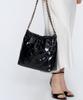 Studio Saera Feminine Quilted 2-Way Chain Shoulder Bag H24H1023 Black