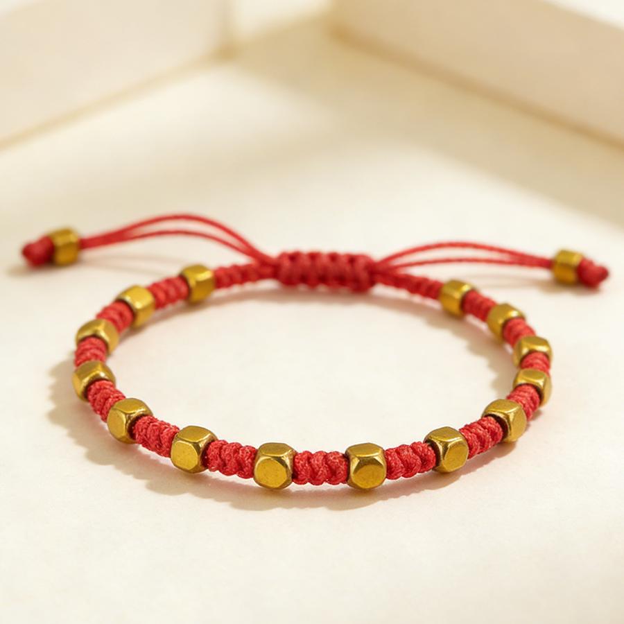 

Noter Handmade Braided Lucky String Bracelet Unisex Adjustable Energy Hematite Stone Healing Braslet Couple Rope Braclet Joias Adjustable красный