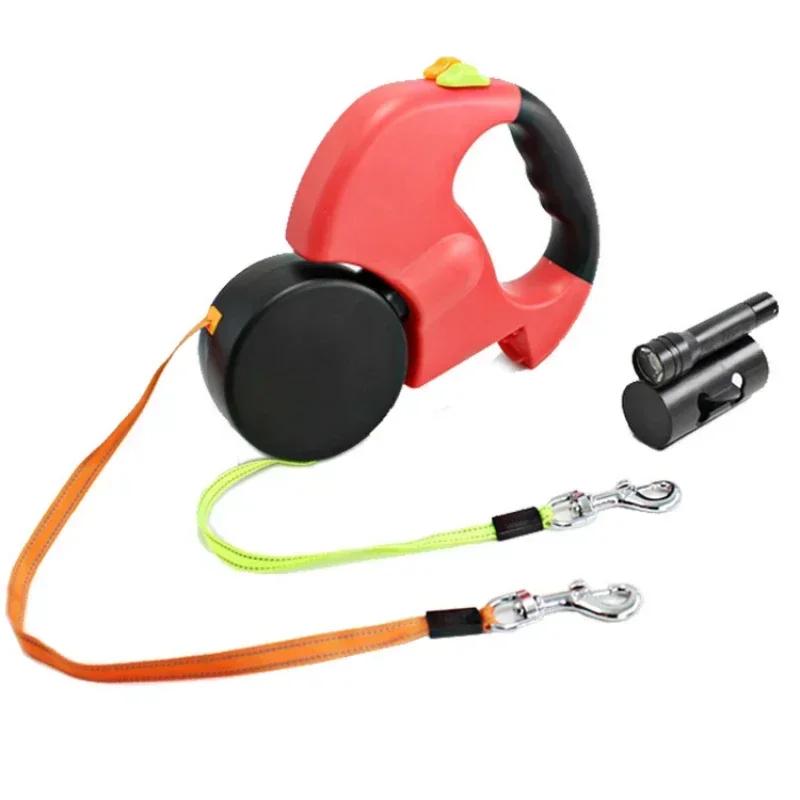 Automatic Retractable Traction Rope with Two-Headed and  Plastic Bag Box Dog Leash Dog Chain Pet Supplies Dog Accessories