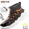 Indestructible Men Safety Shoes Anti-smash Men Shoes Working Sneakers Anti-Puncture Work Boots Safety Composite Toe Men Boots
