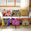 Manga Anime TTurbo Granny Cat Couple Comfortable Soft Pillow Case for Sofa Cartoon Kawaii Living Room Home Office Decor Covers