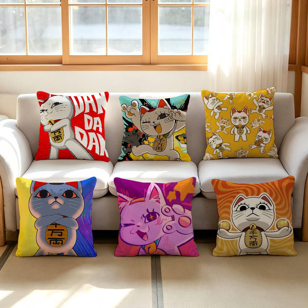 Manga anime TTurbo Granny cat couple Comfortable soft Pillow Case for Sofa cartoon kawaii Living Room Home office Decor Covers