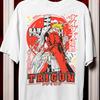 Trigun Vash Shirt, Lustiges Anime Grafik-T-Shirt, Retro Manga Geschenk