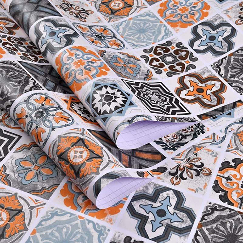 1Roll Cabinet Stickers Home Decoration PVC Waterproof Wallpaper Embossed Textured Wall Sticker Kitchen Self Adhesive Countertop