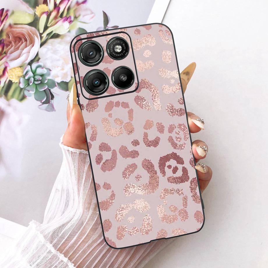 Etui do Motorola Moto G17 Power G15 Power MotoG15 Miękki Czarny Silikonowy Pokrowiec Malowanie Kwiatowe Motyl Smok Kot Funda
