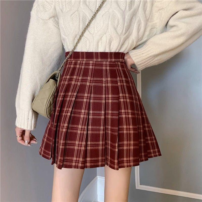 

Плиссированная юбка на весну и лето, юбка JK, дизайнерская, А-силуэта, в стиле ретро, в клетку, в университетском стиле, короткая юбка 2XL